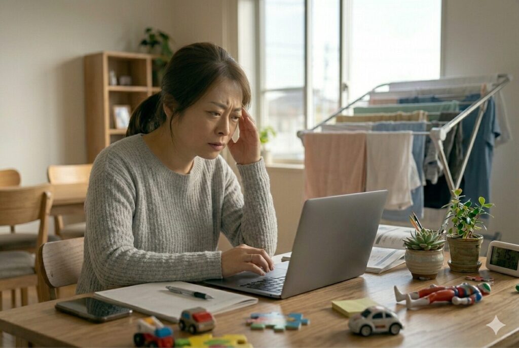 リビング仕事の限界:「いつでもお母さん」状態