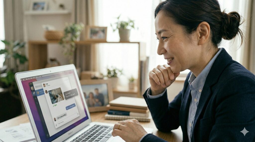 あとはチャットに「貼り付け(ペースト)」するだけ!