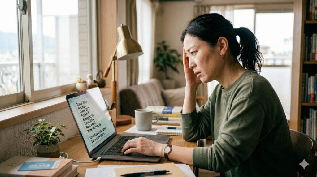 文字がギッシリ！「果てしないブックマークバー」の罠