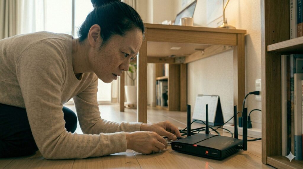 画面に現れた「インターネットに接続されていません」の文字