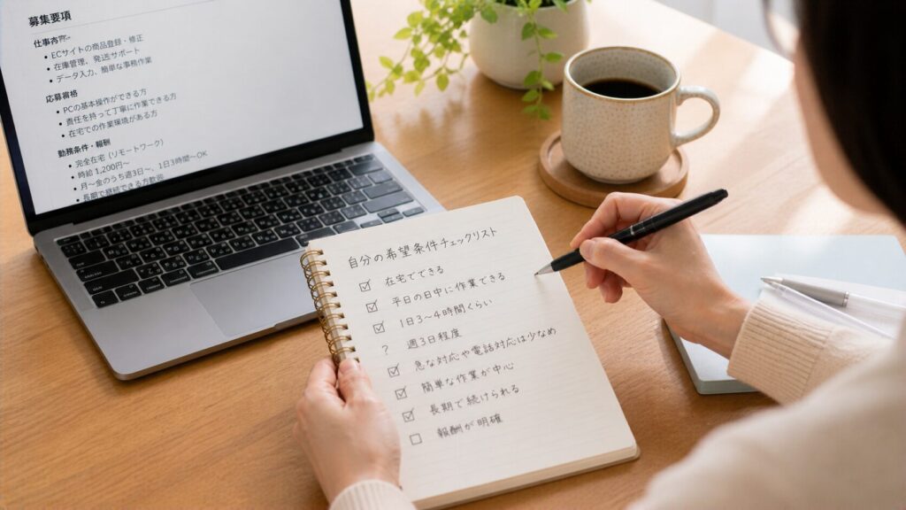 応募前に見ているポイント