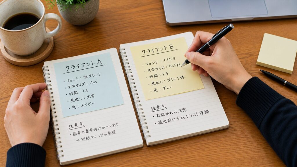 今は最初に「混ざりやすい項目」を先に分けている