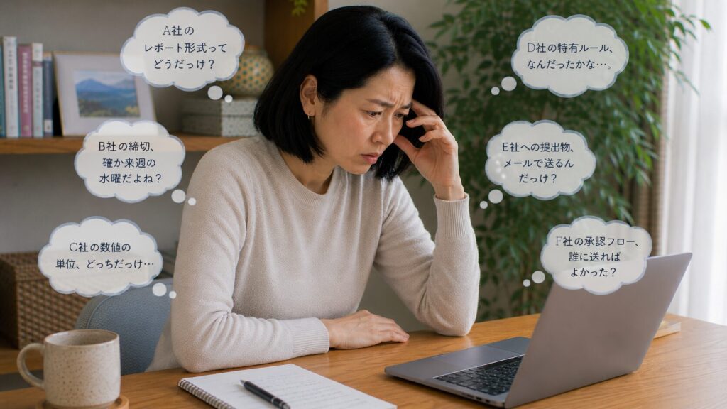 今は作業前にこの5つを確認している