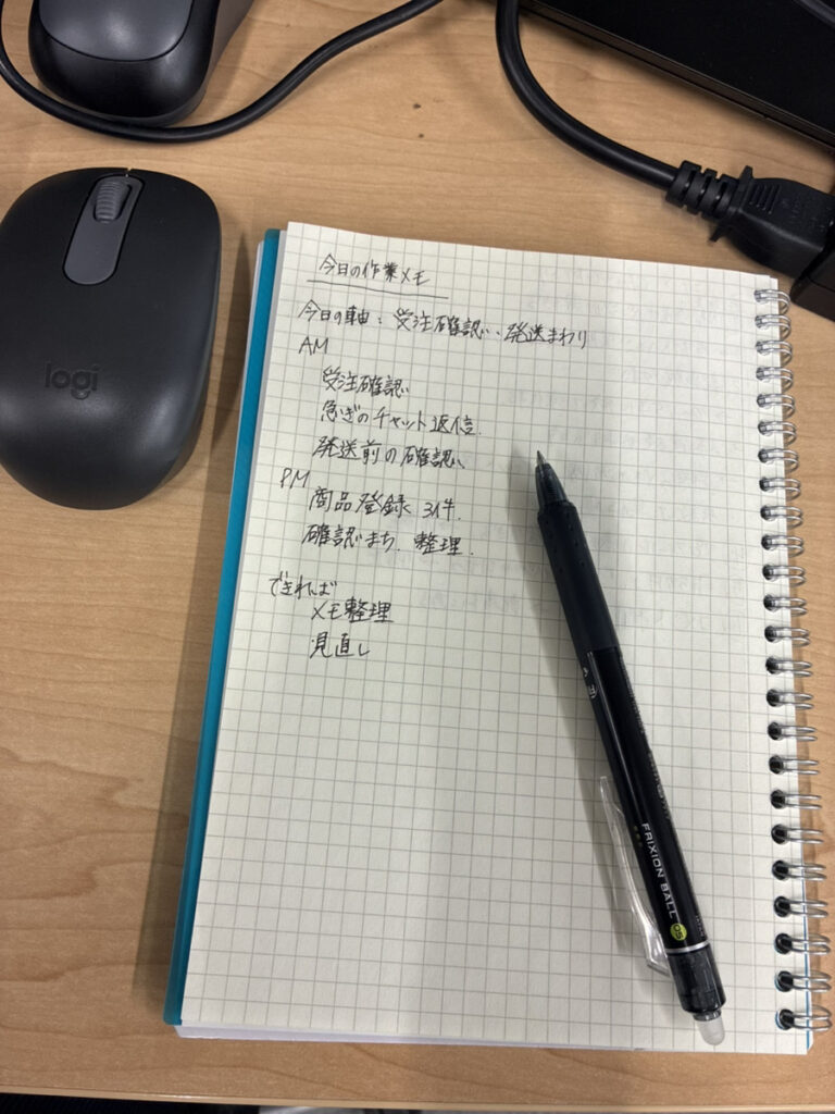 やること優先のメモ